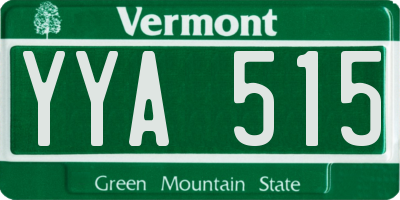 VT license plate YYA515