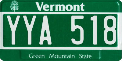 VT license plate YYA518