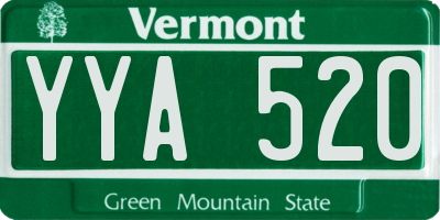 VT license plate YYA520