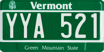 VT license plate YYA521