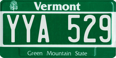 VT license plate YYA529