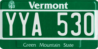 VT license plate YYA530