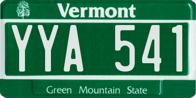 VT license plate YYA541