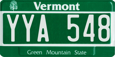 VT license plate YYA548