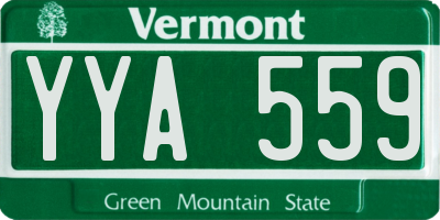 VT license plate YYA559