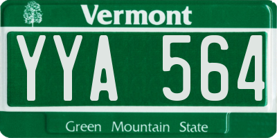VT license plate YYA564