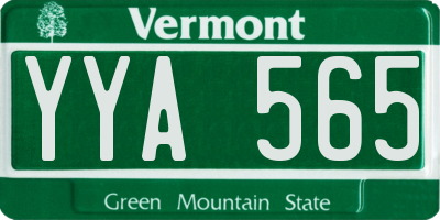 VT license plate YYA565