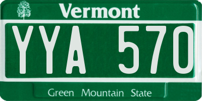 VT license plate YYA570