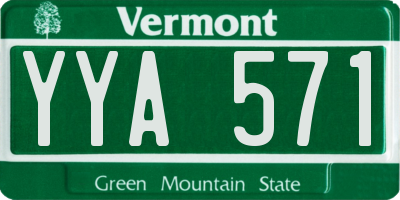 VT license plate YYA571