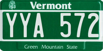 VT license plate YYA572