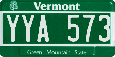 VT license plate YYA573