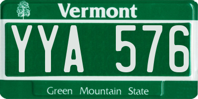 VT license plate YYA576