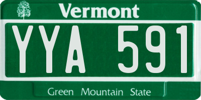 VT license plate YYA591