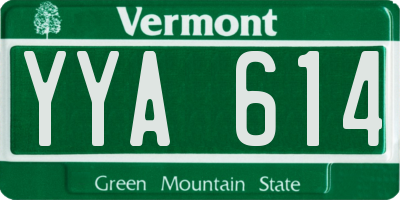 VT license plate YYA614