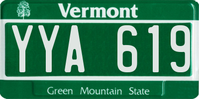 VT license plate YYA619