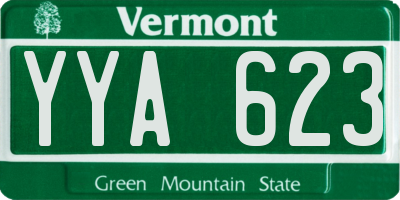 VT license plate YYA623