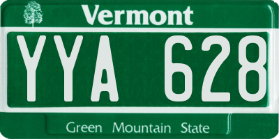 VT license plate YYA628