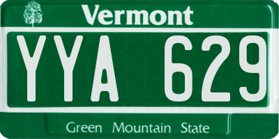 VT license plate YYA629