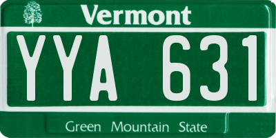 VT license plate YYA631