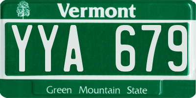 VT license plate YYA679