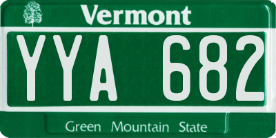 VT license plate YYA682