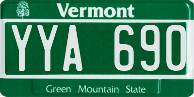 VT license plate YYA690