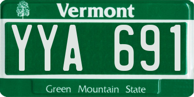 VT license plate YYA691