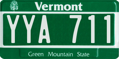 VT license plate YYA711