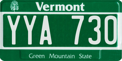 VT license plate YYA730