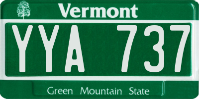 VT license plate YYA737