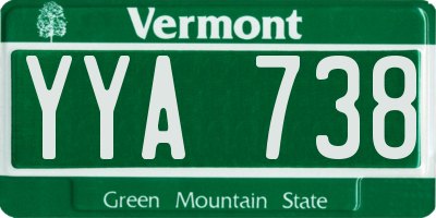 VT license plate YYA738