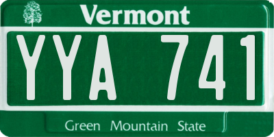 VT license plate YYA741