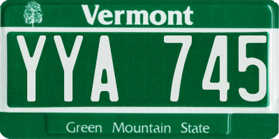 VT license plate YYA745