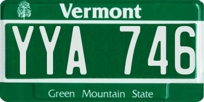 VT license plate YYA746