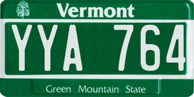 VT license plate YYA764