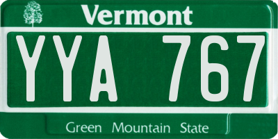 VT license plate YYA767