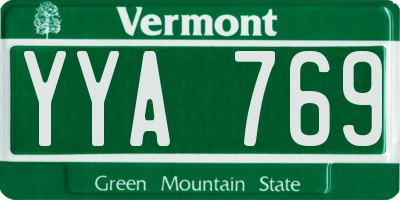 VT license plate YYA769