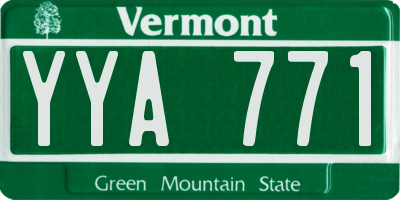 VT license plate YYA771