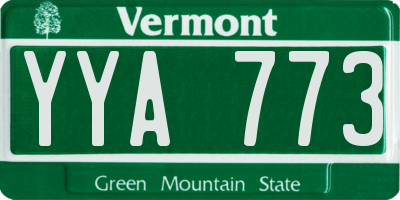 VT license plate YYA773