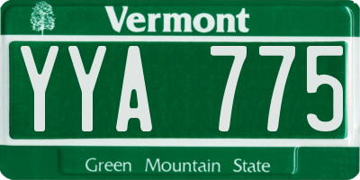 VT license plate YYA775