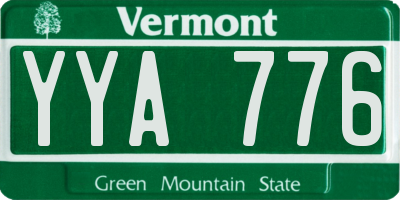 VT license plate YYA776