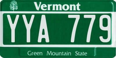 VT license plate YYA779