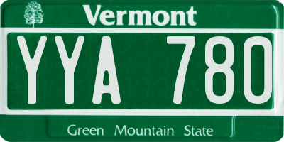 VT license plate YYA780