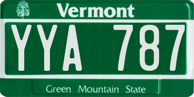 VT license plate YYA787