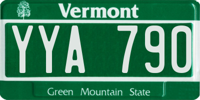 VT license plate YYA790