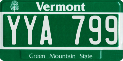 VT license plate YYA799