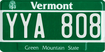 VT license plate YYA808