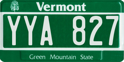 VT license plate YYA827