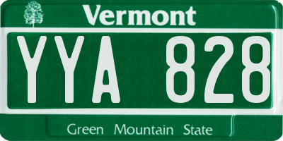 VT license plate YYA828