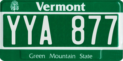 VT license plate YYA877